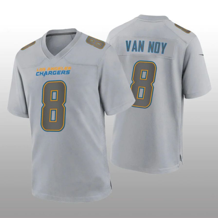 LA.Chargers #8 Kyle Van Noy Gray Atmosphere Player Game Jersey Stitched American Football Jerseys