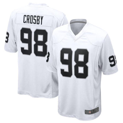 LV.Raiders #98 Maxx Crosby White Game Jersey American Stitched Football Jerseys