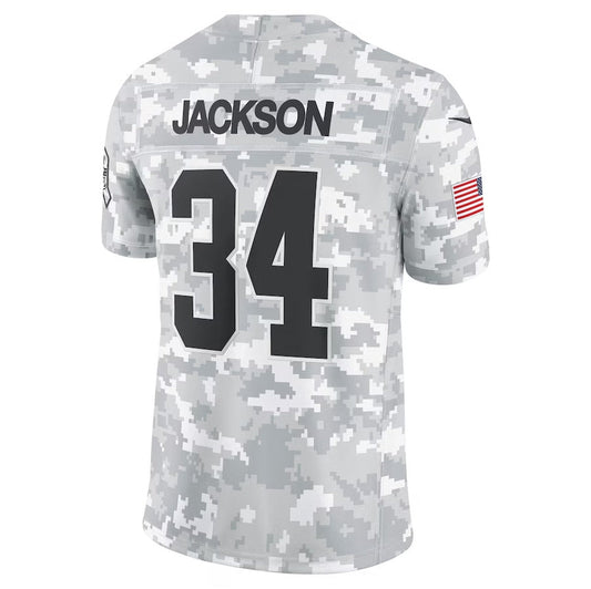 LV.Raiders #34 Bo Jackson Arctic Camo 2024 Salute to Service Player Limited Stitched American Football Jerseys