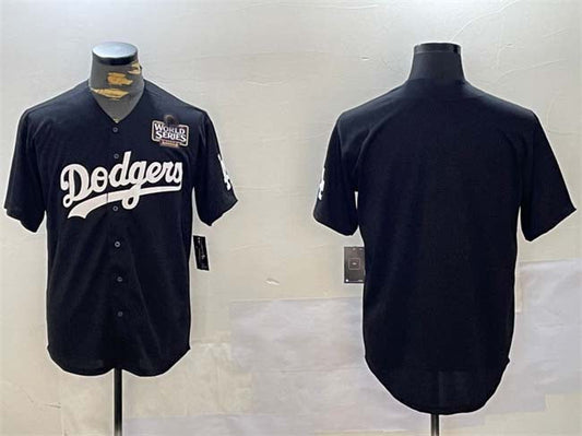 Los Angeles Dodgers #34 Toro Valenzuela Black Mexico 2024 World Series With No. 34 Patch Cool Base Stitched Baseball Jersey