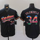 Los Angeles Dodgers #34 Fernando Valenzuela Black Rainbow Mexico Cool Base Stitched Baseball Jersey