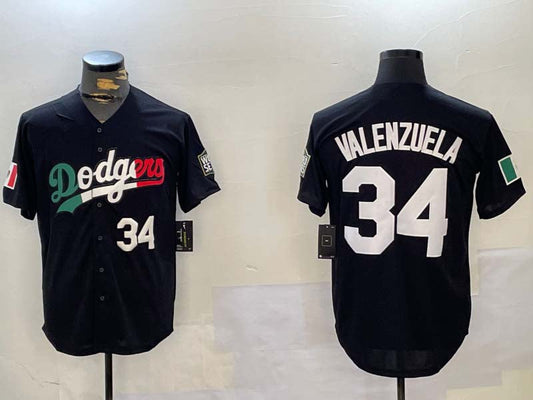 Los Angeles Dodgers #34 Toro Valenzuela Black Mexico 2024 World Series Cool Base Stitched Baseball Jerseys