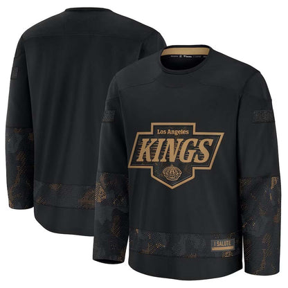 L.Angeles Kings Fanatics 2024 Military Appreciation Practice Jersey - Black Stitched American Hockey Jerseys