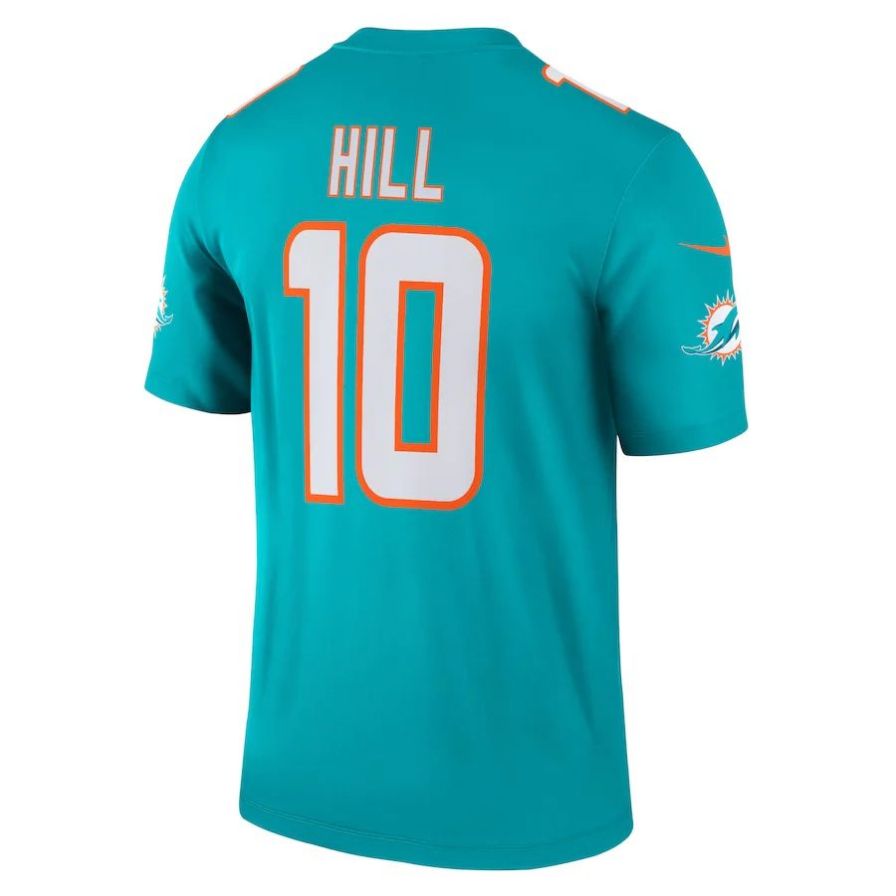 M.Dolphins #10 Tyreek Hill Aqua Legend Player Jersey Stitched American Game Football Jerseys