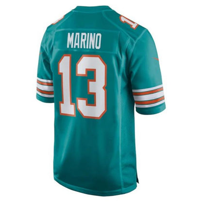 M.Dolphins #13 Dan Marino Aqua Player Jersey Stitched American Football Jerseys