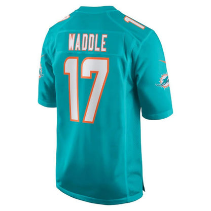 M.Dolphins #17 Jaylen Waddle Aqua Player Jersey Stitched American Game Football Jerseys