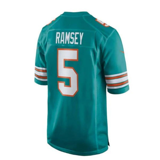 M.Dolphins #5 Jalen Ramsey Aqua Player Jersey - Stitched American Game Football Jerseys