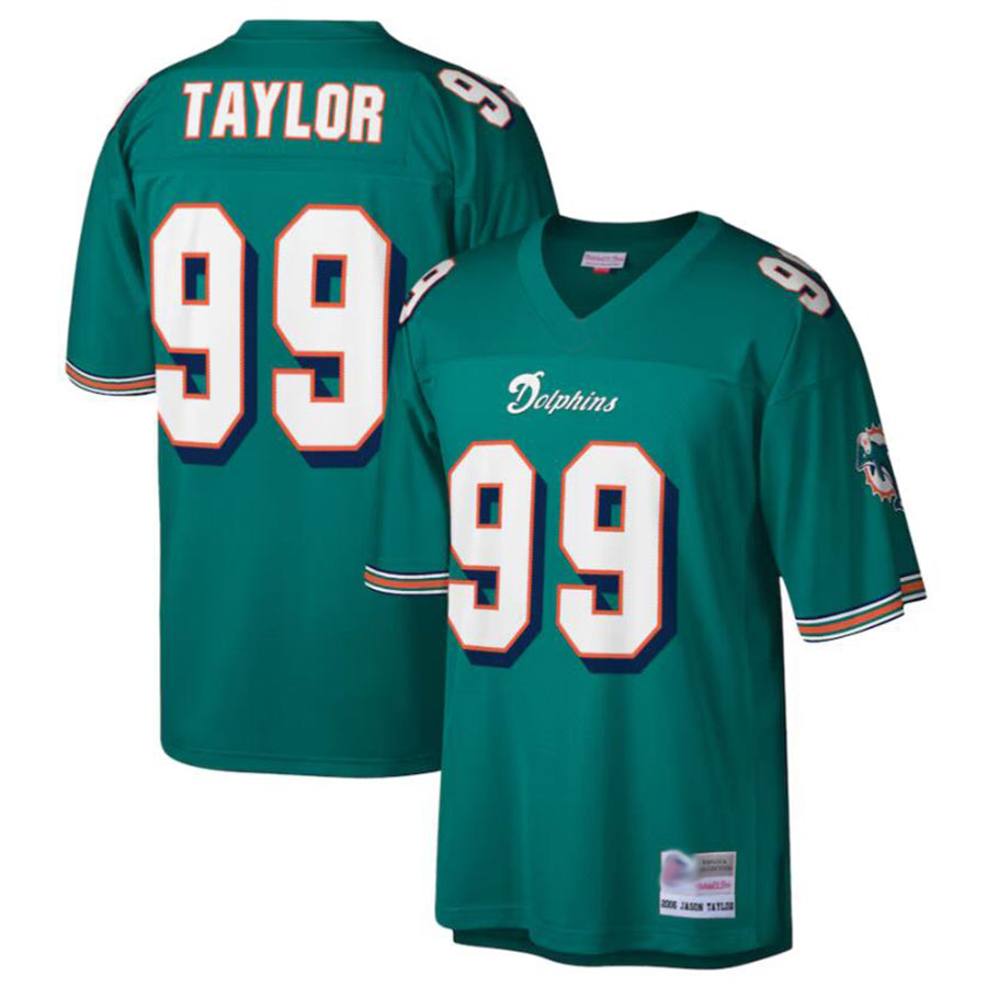 M.Dolphins #99 Jason Taylor Aqua Legacy Replica Jersey American Stitched Football Jerseys