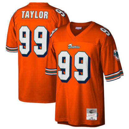 M.Dolphins #99 Jason Taylor Orange Big & Tall 2004 Retired Player Replica Jersey American Stitched Football Jerseys