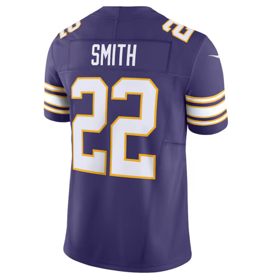 MN.Vikings #22 Harrison Smith Player Classic Vapor F.U.S.E. Limited Jersey - Purple Stitched American Football Jerseys