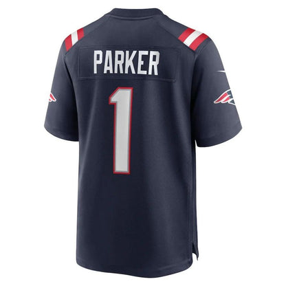 NE.Patriots #1 DeVante Parker Navy Player Game Jersey Stitched American Football Jerseys