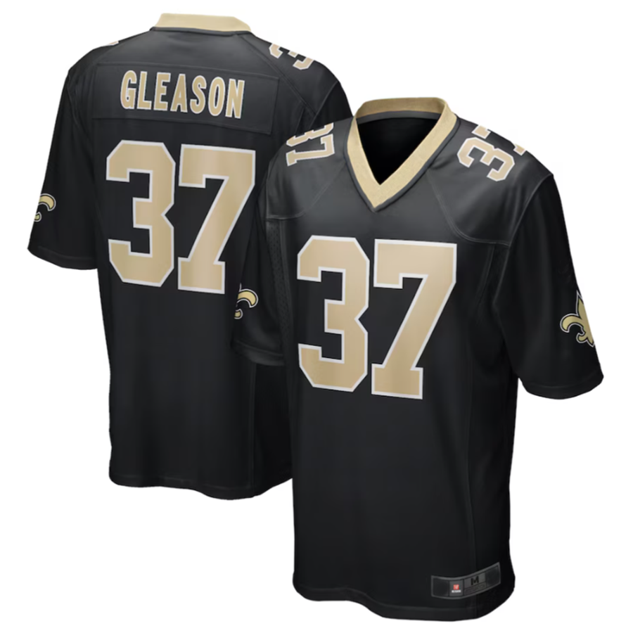 NO.Saints #37 Steve Gleason Black Game Retired Player Jersey Stitched American Football Jerseys