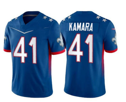 NO.Saints #41 Alvin Kamara Blue 2022 Pro Bowl Vapor Untouchable Stitched Limited Jersey American Football Jersey