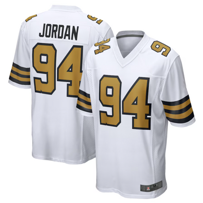 NO.Saints #94 Cameron Jordan White Alternate Game Jersey Stitched American Football Jerseys