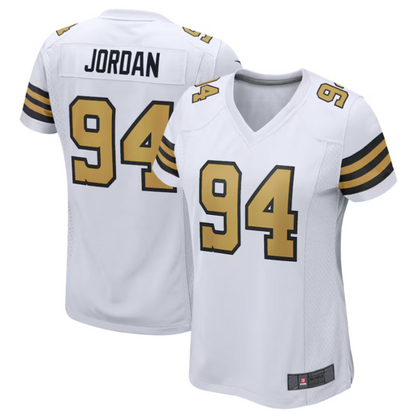 NO.Saints #94 Cameron Jordan White Elite Player Jersey Stitched American Football Jerseys