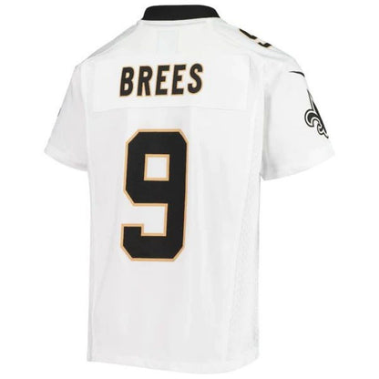 NO.Saints #9 Drew Brees White Game Jersey Stitched American Football Jerseys