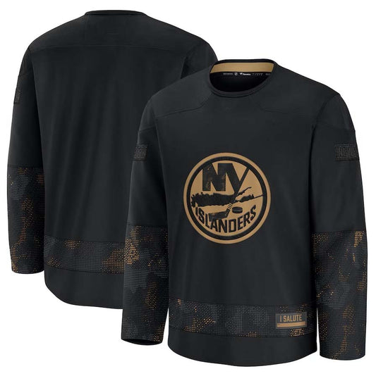 NY.Islanders Fanatics 2024 Military Appreciation Practice Jersey - Black Stitched American Hockey Jerseys