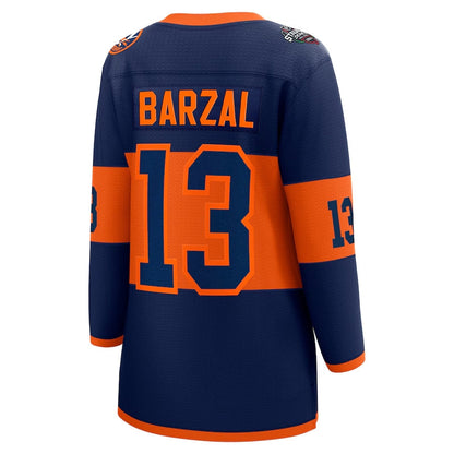 NY.Islanders #13 Mathew Barzal Fanatics 2024 Stadium Series Breakaway Player Jersey – Navy Stitched American Hockey Jerseys