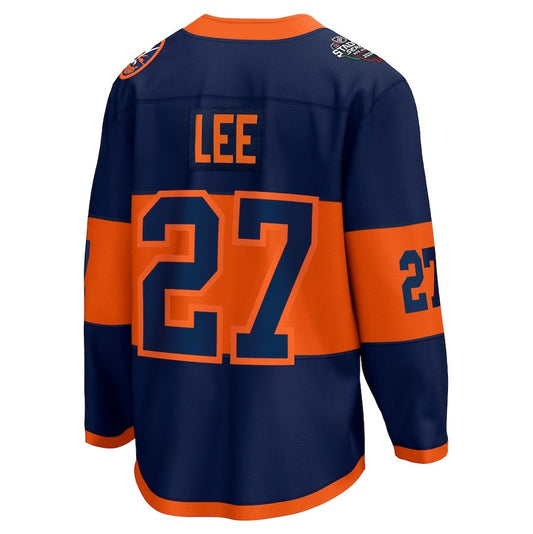 NY.Islanders #27 Anders Lee Fanatics 2024 Stadium Series Breakaway Player Jersey – Navy Stitched American Hockey Jerseys