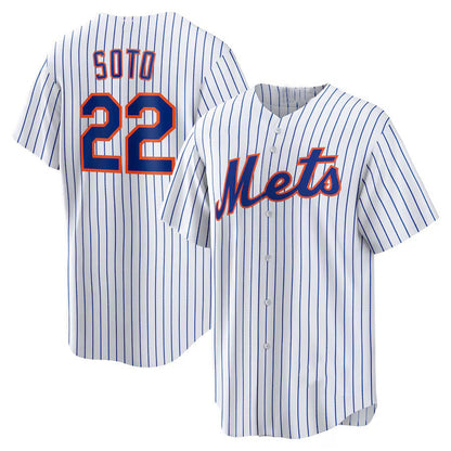 New York Mets #22 Juan Soto White Home Replica Player Baseball Jersey