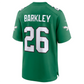 P.Eagles #26 Saquon Barkley Player Green Game Jersey -Stitched American Football Jerseys