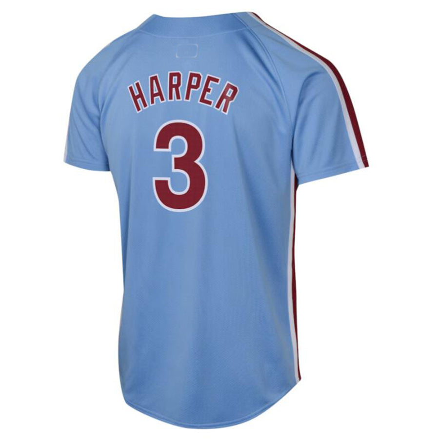 P.Phillies #3 Bryce Harper Light Blue Alternate Limited Player Jersey American Stitched Baseball Jerseys