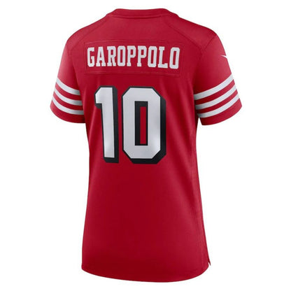 SF.49ers #10 Jimmy Garoppolo Red Alternate Player Game Jersey Stitched American Football Jersey