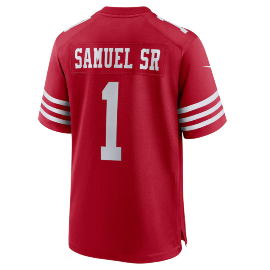 SF.49ers #1 Deebo Samuel Sr Scarlet Game Jersey American Stitched Football Jerseys