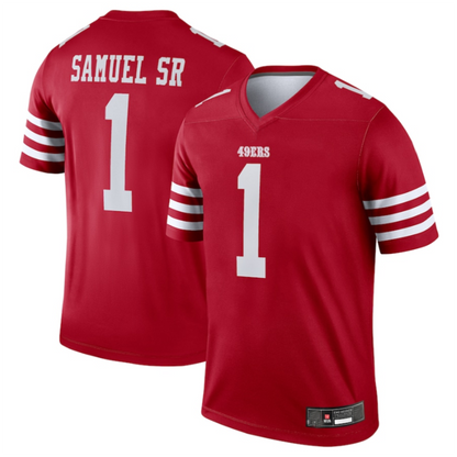 SF.49ers #1 Deebo Samuel Sr Scarlet Legend Jersey American Stitched Football Jerseys