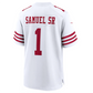 SF.49ers #1 Deebo Samuel Sr White Game Jersey American Stitched Football Jerseys