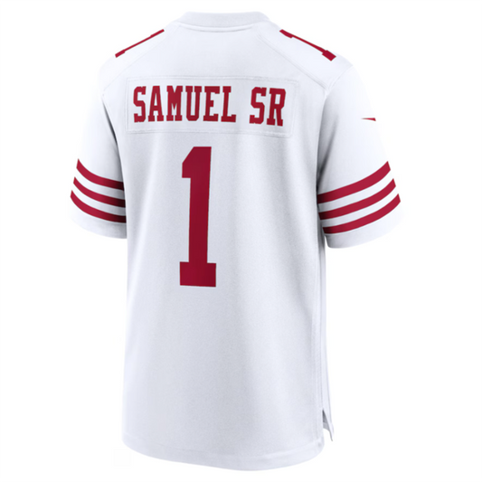 SF.49ers #1 Deebo Samuel Sr White Game Jersey American Stitched Football Jerseys