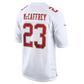 SF.49ers #23 Christian McCaffrey Tundra White Fashion Game Jersey American Stitched Football Jerseys