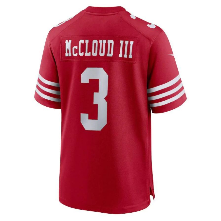 SF.49ers #3 Ray Ray McCloud Red Player Game Jersey Stitched American Football Jerseys