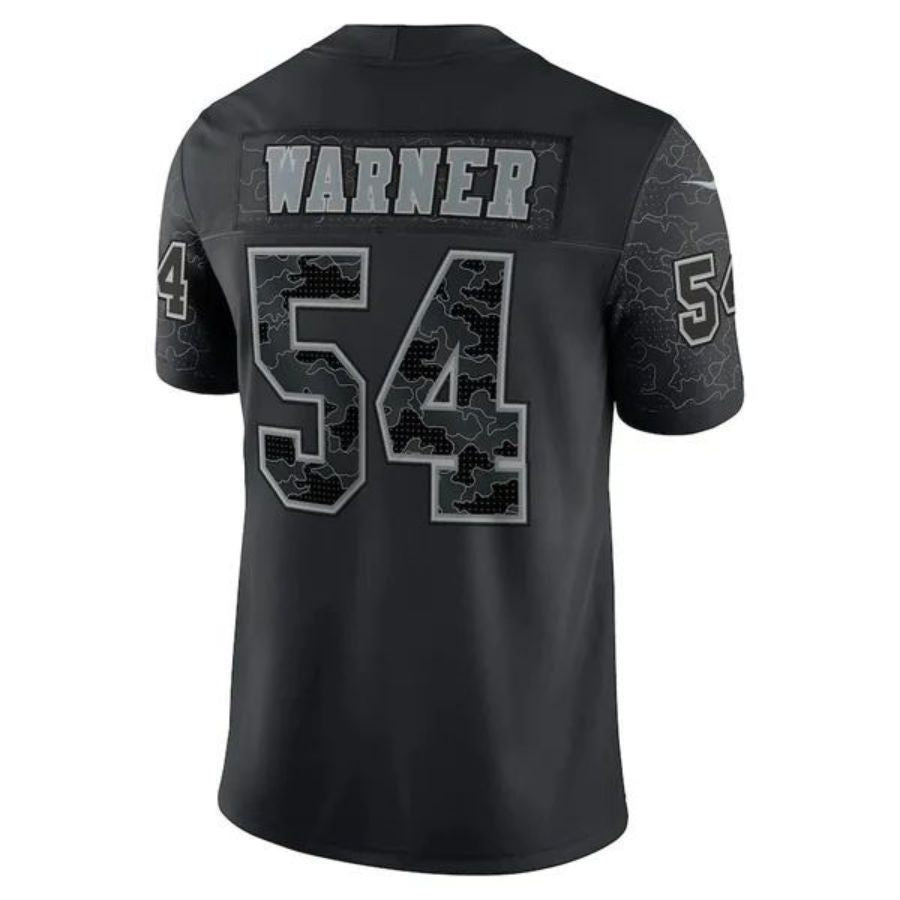 SF.49ers #54 Fred Warner Fred Warner Black RFLCTV Limited Jersey Stitched American Football Jerseys