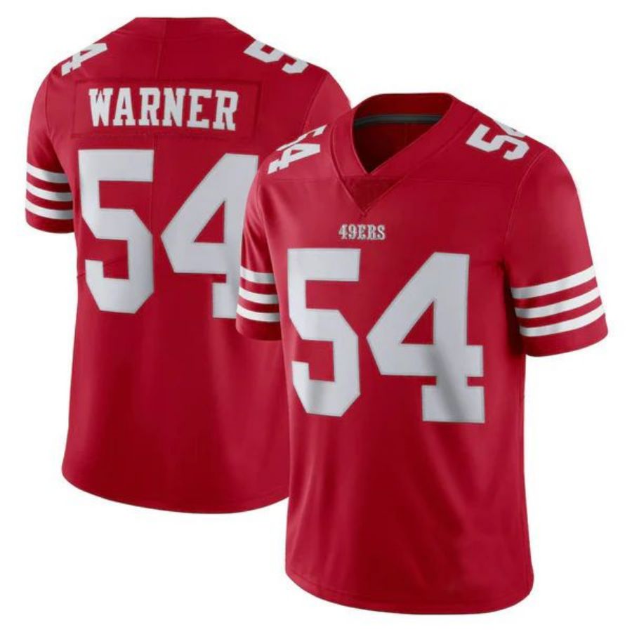 SF.49ers #54 Fred Warner New Red Stitched American Football Jerseys