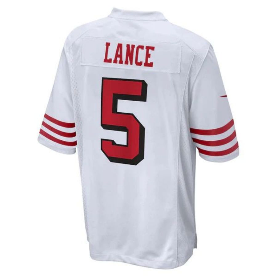 SF.49ers #5 Trey Lance White Alternate Game Jersey Stitched American Football Jerseys