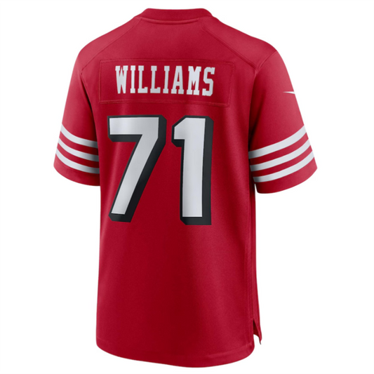 SF.49ers #71 Trent Williams Scarlet Alternate Game Jersey Stitched American Football Jerseys