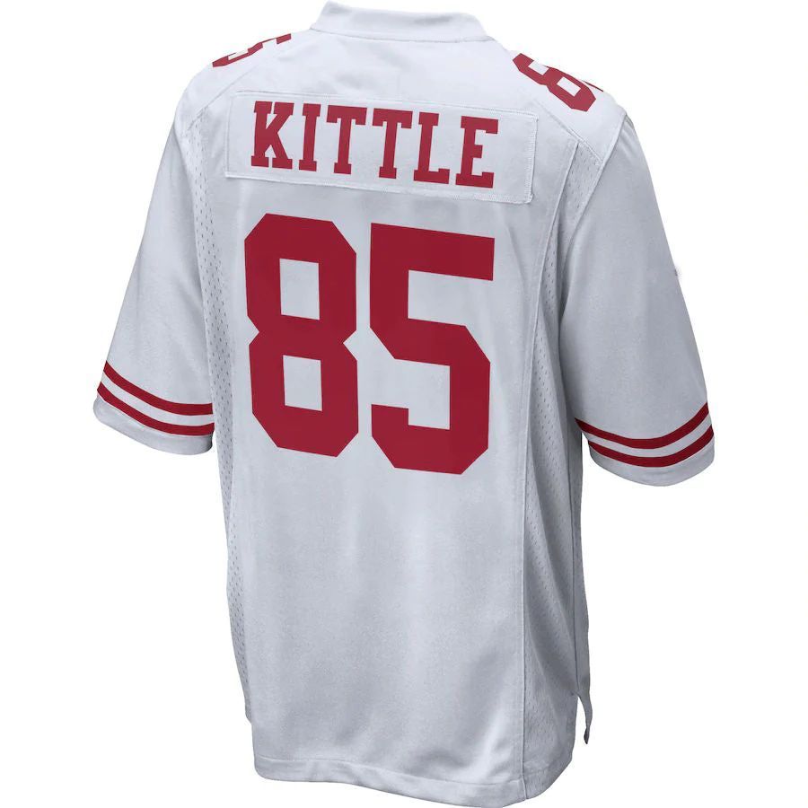 SF.49ers #85 George Kittle Jersey White Stitched Name And Number Football Jerseys