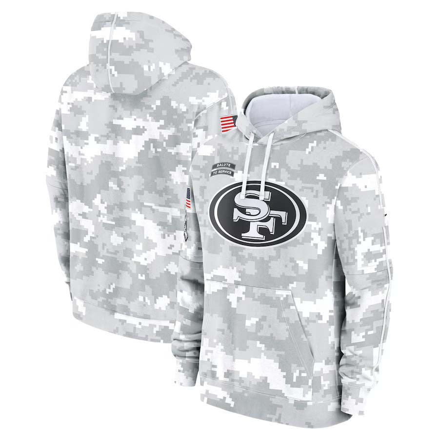 SF.49ers 2024 Salute To Service Club Pullover Hoodie Cheap sale Birthday and Christmas gifts Stitched American Football Jerseys