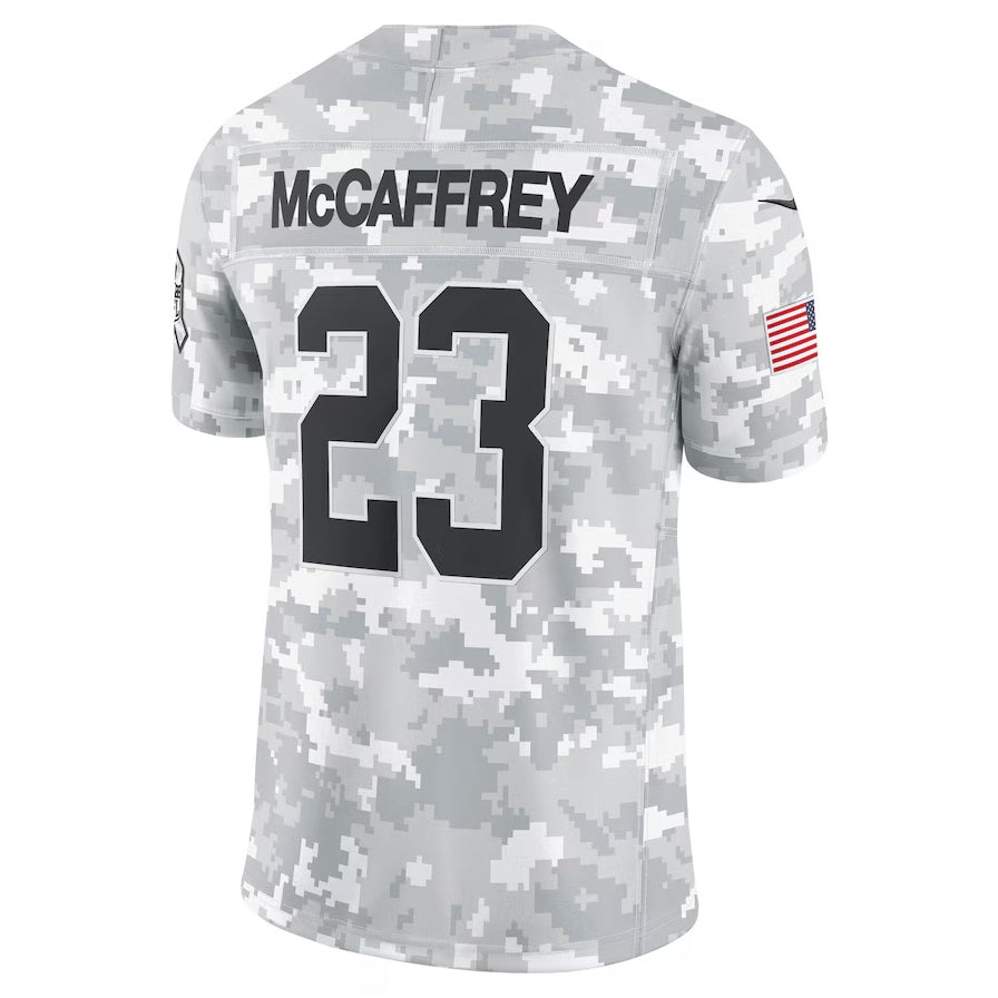 SF.49ers #23 Christian McCaffrey Arctic Camo 2024 Salute to Service Limited Stitched American Football Jerseys