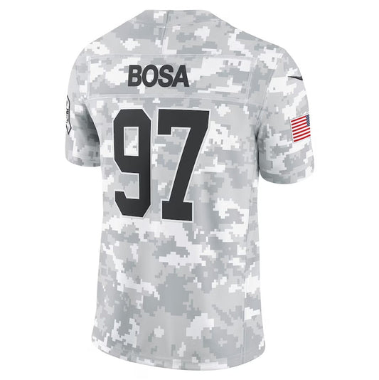 SF.49ers #97 Nick Bosa Arctic Camo 2024 Salute to Service Limited Stitched American Football Jerseys