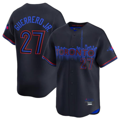 T.Blue Jays #27 Vladimir Guerrero Jr. Black 2024 City Connect Limited Player Jersey American Stitched Baseball Jerseys