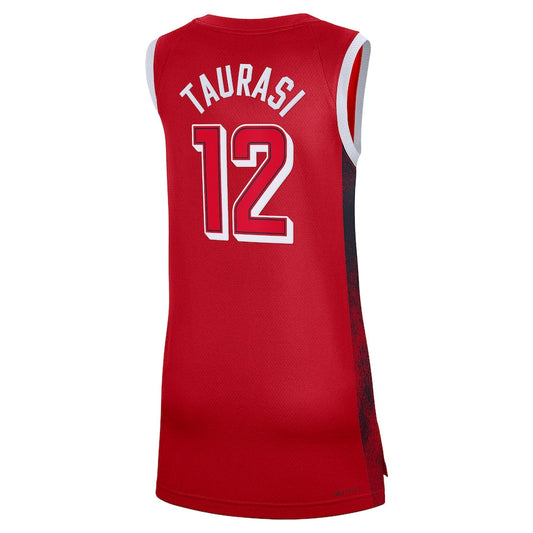 USA Basketball #12 Diana Taurasi Unisex 2024 Swingman Player Jersey - Red American Basketball Jersey