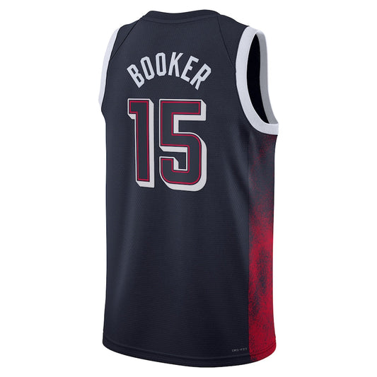 USA Basketball #15 Devin Booker Unisex 2024 Swingman Player Jersey - Navy American Basketball Jersey