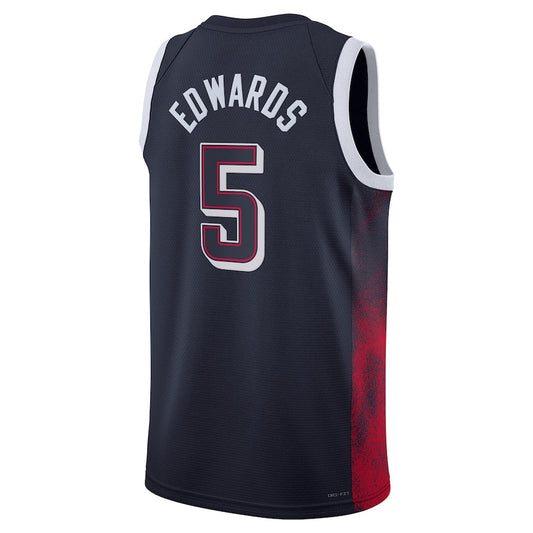 USA Basketball #5 Anthony Edwards Unisex 2024 Swingman Player Jersey - Navy American Basketball Jersey