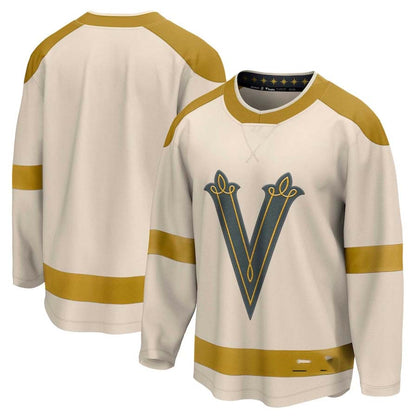 V.Golden Knights Fanatics 2024 NHL Winter Classic Breakaway Jersey - Cream Stitched American Hockey Jerseys