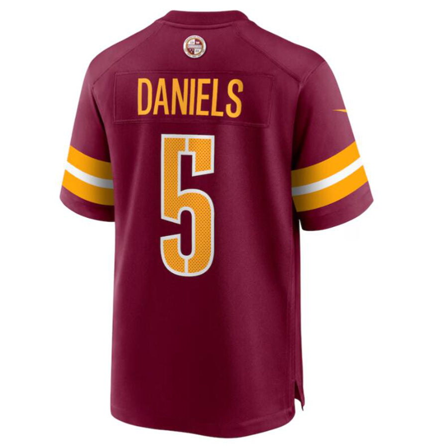 W.Commanders #5 Jayden Daniels Burgundy Player Game Jersey -American Stitched Football Jerseys